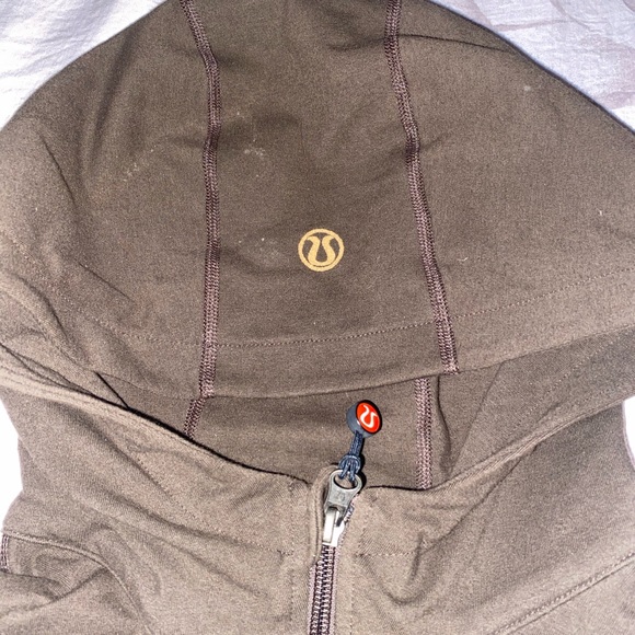 Brown Lululemon Hoodie with Teal chevron - Picture 3 of 10